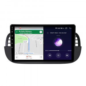 Navigatie dedicata cu Android Fiat 500 2007 - 2015, negru, 6GB 58069