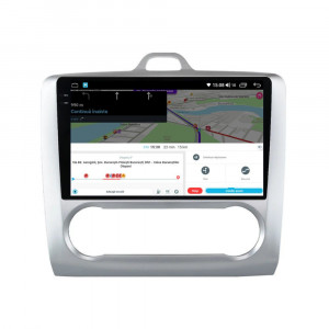 Navigatie dedicata cu Android Ford Focus II 2004 - 2011, clima automata, 4GB RAM, Radio GPS Dual Zone, Display 2K QLED 9.5" Touchscreen, Internet Wi-Fi si slot SIM 4G, Bluetooth, MirrorLink, USB, Waze 111789