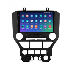 Navigatie dedicata cu Android Ford Mustang 2014 - 2021 fara navigatie originala, 4GB RAM, Radio GPS Dual Zone, Display 2K QLED 9.5" Touchscreen, Internet Wi-Fi si slot SIM 4G, Bluetooth, MirrorLink, USB, Waze 109509