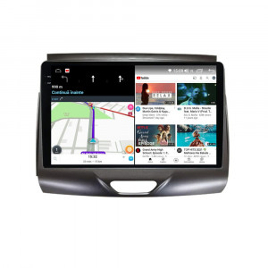 Navigatie dedicata cu Android Ford Ranger dupa 2015 cu navigatie originala, 4GB RAM, Radio GPS Dual Zone, Display 2K QLED 9.5" Touchscreen, Internet Wi-Fi si slot SIM 4G, Bluetooth, MirrorLink, USB, Waze 109519