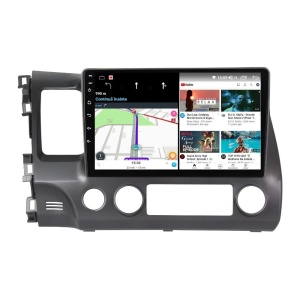 Navigatie dedicata cu Android Honda Civic VIII Sedan 2006 - 2011, 2GB RAM, Radio GPS Dual Zone, Display HD QLED 10" Touchscreen, Internet Wi-Fi si slot SIM 4G, Bluetooth, MirrorLink, USB 100270719