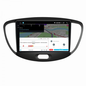 Navigatie dedicata cu Android Hyundai i10 2007 - 2013, 4GB RAM, Radio GPS Dual Zone, Display 2K QLED 9.5" Touchscreen, Internet Wi-Fi si slot SIM 4G, Bluetooth, MirrorLink, USB, Waze 112219