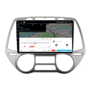 Navigatie dedicata cu Android Hyundai i20 2008 - 2012, clima automata, 4GB RAM, Radio GPS Dual Zone, Display HD QLED 9" Touchscreen, Internet Wi-Fi si slot SIM 4G, Bluetooth, MirrorLink, USB 100292079