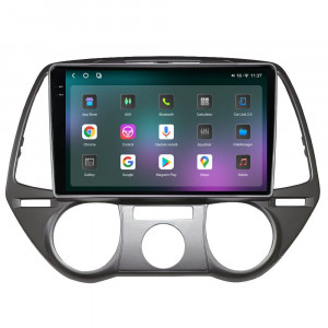 Navigatie dedicata cu Android Hyundai i20 2008 - 2012, clima manuala, 12GB RAM, Radio GPS Dual Zone, Display 2K QLED 9.5" Touchscreen, Internet Wi-Fi si slot SIM 4G, Bluetooth, MirrorLink, USB, Waze 97279