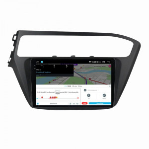 Navigatie dedicata cu Android Hyundai i20 2018 - 2020, 8GB RAM, Radio GPS Dual Zone, Display 2K QLED 9.5" Touchscreen, Internet Wi-Fi si slot SIM 4G, Bluetooth, MirrorLink, USB, Waze 112389