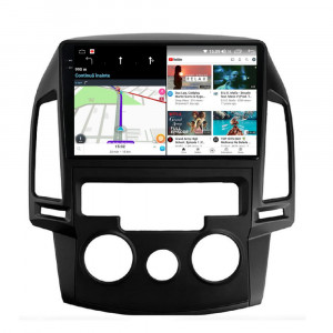 Navigatie dedicata cu Android Hyundai i30 2007 - 2012, clima manuala, 8GB RAM, Radio GPS Dual Zone, Display 2K QLED 9.5" Touchscreen, Internet Wi-Fi si slot SIM 4G, Bluetooth, MirrorLink, USB, Waze 110169