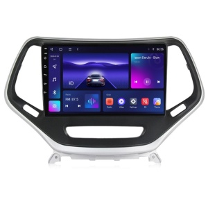 Navigatie dedicata cu Android Jeep Cherokee V 2014 - 2019, 2GB RAM, Radio GPS Dual Zone, Display HD QLED 10" Touchscreen, Internet Wi-Fi si slot SIM 4G, Bluetooth, MirrorLink, USB 100260789