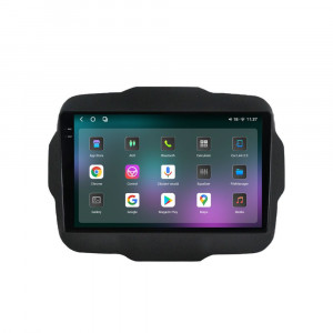 Navigatie dedicata cu Android Jeep Renegade dupa 2014, 12GB RAM, Radio GPS Dual Zone, Display 2K QLED 9.5" Touchscreen, Internet Wi-Fi si slot SIM 4G, Bluetooth, MirrorLink, USB, Waze 96169