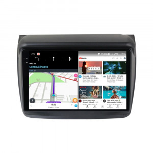 Navigatie dedicata cu Android Mitsubishi L200 2005 - 2015, 4GB RAM, Radio GPS Dual Zone, Display 2K QLED 9.5" Touchscreen, Internet Wi-Fi si slot SIM 4G, Bluetooth, MirrorLink, USB, Waze 108949