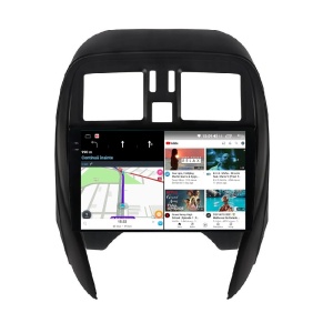 Navigatie dedicata cu Android Nissan Micra IV 2014 - 2017, 12GB RAM, Radio GPS Dual Zone, Display 2K QLED 9.5" Touchscreen, Internet Wi-Fi si slot SIM 4G, Bluetooth, MirrorLink, USB 100046449