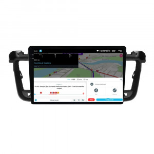 Navigatie dedicata cu Android Peugeot 508 I 2010 - 2018, 4GB RAM, Radio GPS Dual Zone, Display 2K QLED 9.5" Touchscreen, Internet Wi-Fi si slot SIM 4G, Bluetooth, MirrorLink, USB, Waze 111869