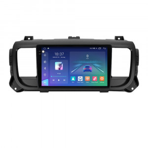 Navigatie dedicata cu Android Peugeot Expert dupa 2016, 8GB RAM, Radio GPS Dual Zone, Display 2K QLED 9.5" Touchscreen, Internet Wi-Fi si slot SIM 4G, Bluetooth, MirrorLink, USB