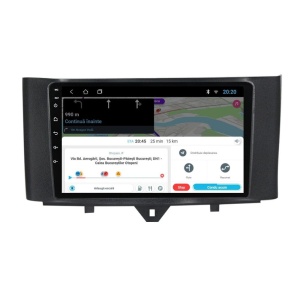Navigatie dedicata cu Android Smart Fortwo 2011 - 2014, 2GB RAM, Radio GPS Dual Zone, Display HD IPS 9" Touchscreen, Internet Wi-Fi, Bluetooth, MirrorLink, USB 100531119
