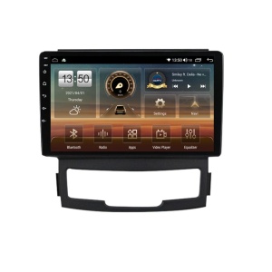 Navigatie dedicata cu Android Ssangyong Korando 2010 - 2013, 4GB RAM, Radio GPS Dual Zone, Display HD QLED 9" Touchscreen, Internet Wi-Fi si slot SIM 4G, Bluetooth, MirrorLink, USB