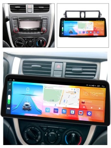 Navigatie dedicata cu Android Suzuki Celerio dupa 2014, 4GB RAM, Radio GPS Dual Zone, Display QLED 12.3" Touchscreen, Internet Wi-Fi si slot SIM 4G, Bluetooth, MirrorLink, USB 100299129