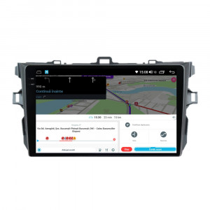 Navigatie dedicata cu Android Toyota Corolla 2007 - 2013, 4GB RAM, Radio GPS Dual Zone, Display 2K QLED 9.5" Touchscreen, Internet Wi-Fi si slot SIM 4G, Bluetooth, MirrorLink, USB, Waze 111909