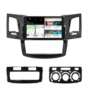 Navigatie dedicata cu Android Toyota Hilux VII 2004 - 2015, 4GB RAM, Radio GPS Dual Zone, Display HD QLED 9" Touchscreen, Internet Wi-Fi si slot SIM 4G, Bluetooth, MirrorLink, USB 100266939