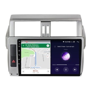 Navigatie dedicata cu Android Toyota Land Cruiser Prado J150 2013 - 2017, 4GB RAM, Radio GPS Dual Zone, Display HD QLED 10" Touchscreen, Internet Wi-Fi si slot SIM 4G, Bluetooth, MirrorLink, USB 100268739