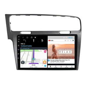 Navigatie dedicata cu Android VW Golf VII 2012 - 2019, argintiu, 1GB RAM, Radio GPS Dual Zone, Display HD IPS 10" Touchscreen, Internet Wi-Fi, Bluetooth, MirrorLink, USB 100509879