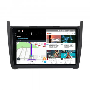 Navigatie dedicata cu Android VW Polo 6R 2009 - 2018, 4GB RAM, Radio GPS Dual Zone, Display 2K QLED 9.5" Touchscreen, Internet Wi-Fi si slot SIM 4G, Bluetooth, MirrorLink, USB, Waze 108769