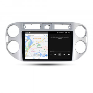 Navigatie dedicata cu Android VW Tiguan I 2007 - 2012, 8GB RAM, Radio GPS Dual Zone, Display 2K QLED 9.5" Touchscreen, Internet Wi-Fi si slot SIM 4G, Bluetooth, MirrorLink, USB, Waze 106739