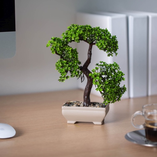 Planta Artificiala in Ghiveci Shopiens – Bonsai Realist, 10 x 22 cm