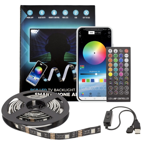 Banda LED SMART pentru televizor 32”- 42” cu Bluetooth - Control prin Telefon si Telecomanda