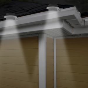 Lampa Solara Multifunctionala cu Fixare pe Strasina sau Garduri – 3 LED-uri, Alb - Img 4