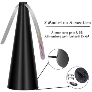Ventilator Electric USB/Baterii Anti‑Insecte Ø 8.5×25 cm, Actiune 360° – Indeparteaza Muste si Tantari fara Substante - Img 6