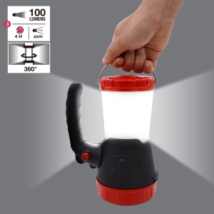 Lanterna LED multifunctionala, reincarcabila, 340 lm, ABS, rosu - Img 3