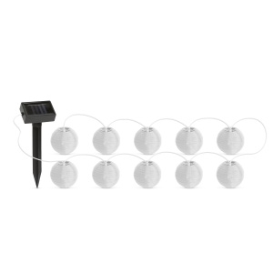 Sirag de 10 Lampioane Solare – LED Alb Rece, 3,7 m - Img 3