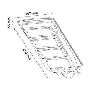 Proiector LED solar pentru casa si gradina, 1100 lm, lumina rece, IP65, senzor miscare - Img 2