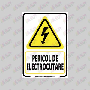 Pericol de electrocutare Sticker A4