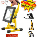20W Portable LED Work Light Cordless Rechargeable LED Flood Light