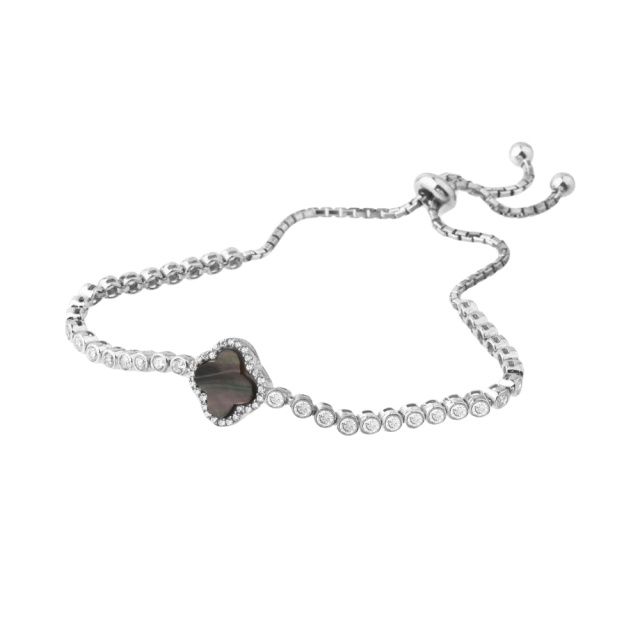 ★rosemont★ Silver Clover Pearl Bracelet RA24C22K 254__PEARLCLOVERGIFTSET_Silver