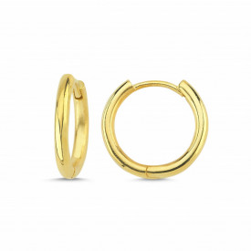 925 Sterling Silver Gold-Plated Hoop Earrings Sleek and Timeless