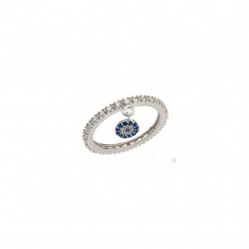 925 Sterling Silver Evil Eye Charm Ring Turkish Wholesale Jewelry