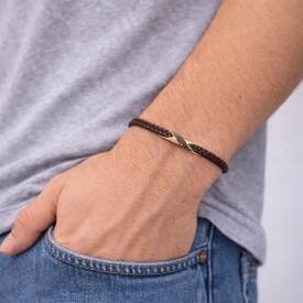 Black Braided Cord Bracelet with 925 Silver Center Bar – Wholesale Men’s Jewelry
