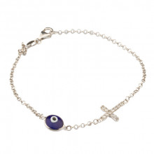Sterling Silver Bracelet Cross Evil Eye Wholesale Turkish Jewelry