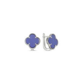 Blue Clover Drop Earrings in 925 Sterling Silver – Women’s Fashion Jewelry Wholesale