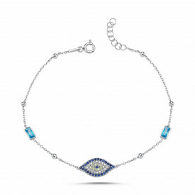 Wholesale Gemstone Silver 925 Charm Bracelet