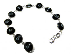 Evil Eye Beaded Bracelet Sterling Silver Handmade Turkish Jewelry