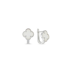 Mother of Pearl Clover Earrings in 925 Sterling Silver – Premium Women’s Wholesale Jewelry