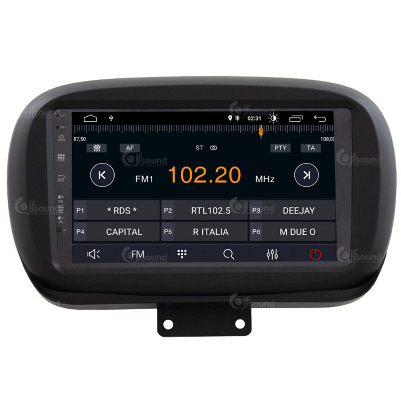 Autoradio con Processore 4Core Hi-Fi Car per Fiat 500X JF Sound JF-031FX-XDC