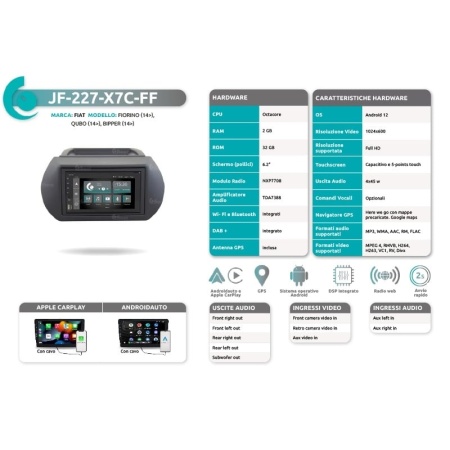 Autoradio per Peugeot Bipper dal 2007 al 2016 JF Sound JF-227-FF - Img 4