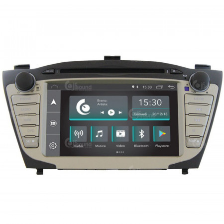 Autoradio con CD/DVD e Processore 4Core Hi-Fi Car per Hyundai IX35 dal 2010 con navi/retro/ampli e LCD piccolo di serie JF Sound JF-137H5-XDC-1