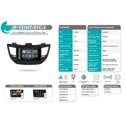 Autoradio per Hyundai Tucson dal 2015 al 2021 con Navi e Retro di serie JF Sound JF-131HT-3 - Img 4