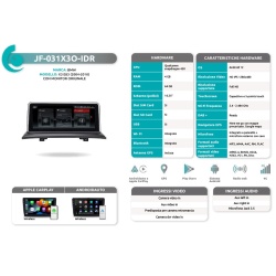 Autoradio per BMW X3 E83 con Monitor Originale JF Sound JF-031X3O-IDR - Img 3