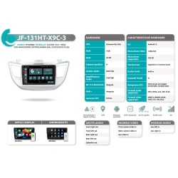 Autoradio per Hyundai Tucson dal 2015 al 2021 con Navi e Retro di serie JF Sound JF-131HT-3 - Img 6