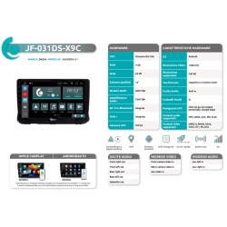 Autoradio per Dacia Lodgy & Sandero dal 2021 senza radio originale (Mod.base) JF Sound JF-031DS-X9C - Img 5